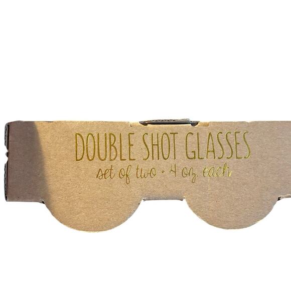 Right Meow Double Shot Glasses Pink Set of 2 New In Box - Picture 4 of 4